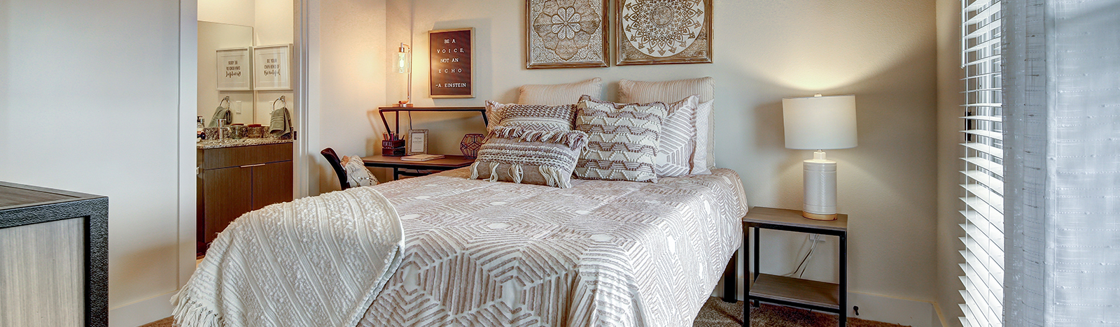 Furnished apartment bedroom