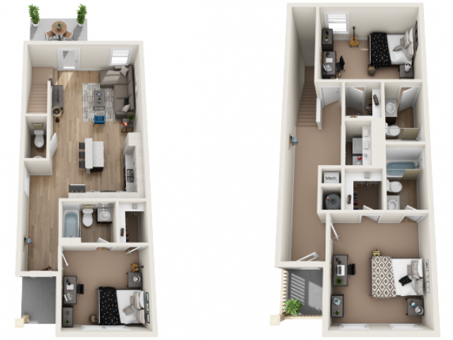 Oakview Furnished Floor plan
