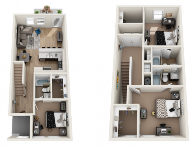 Milledge 3 Furnished Floor plan