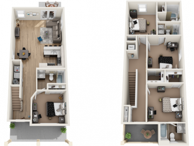Hickory Furnished Floor plan